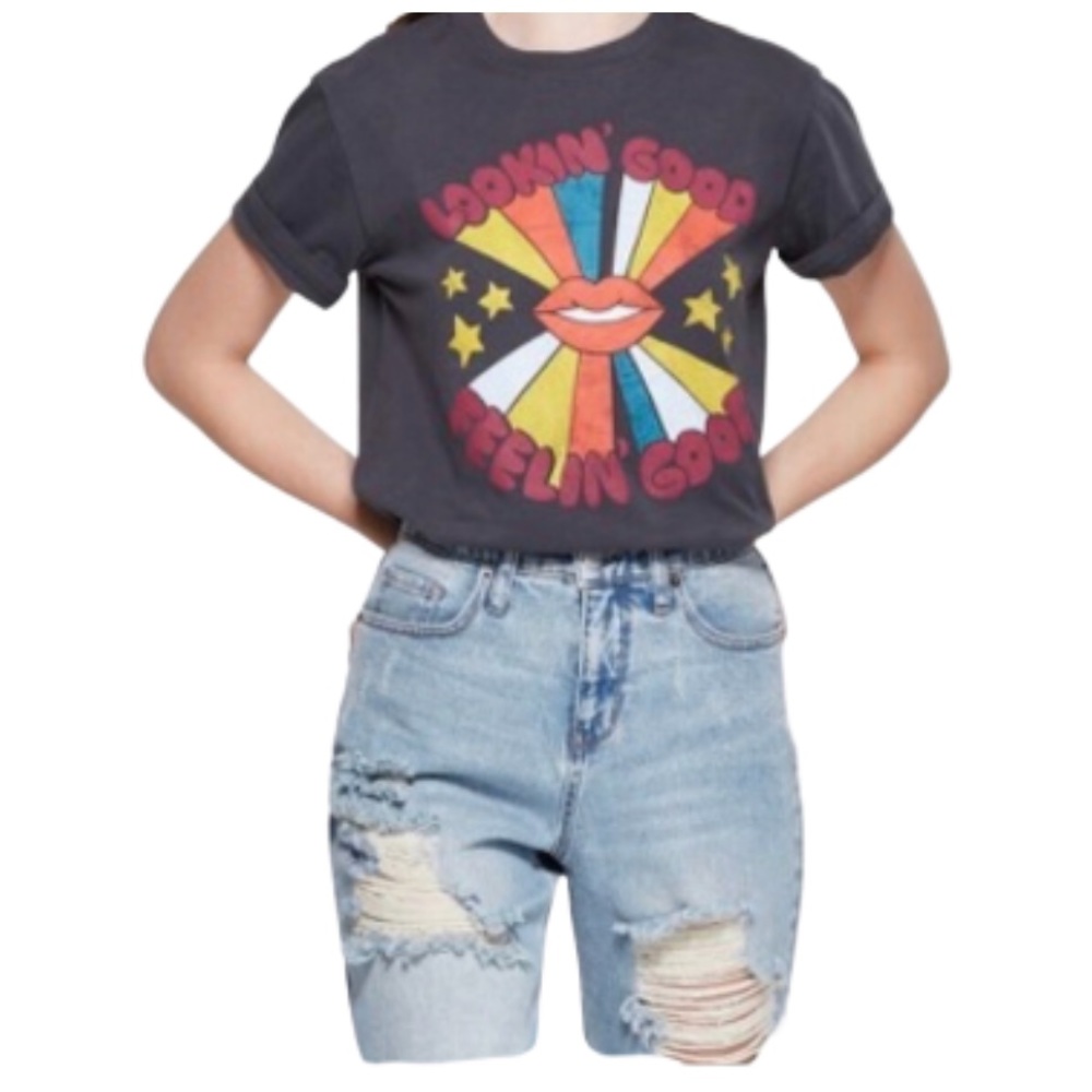 Mighty Fine Lookin Good Feelin Good graphic Sz XS